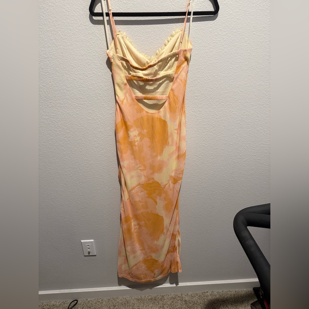 Hello Molly WARMTH OF LOVE MESH MAXI DRESS ORANGE - Picture 10 of 10